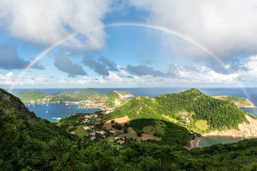 rainbow over Islands of the Saints