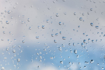 Raindrops on window glass