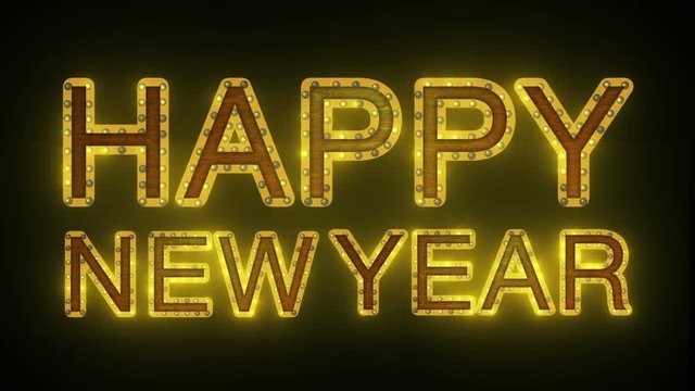 Happy New Year Leds  - Single words