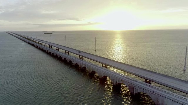 Overseas Highway Sunrise on Seven Mile Bridge Florida Keys