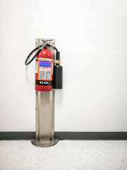 The carbon dioxide fire extinguisher tank in the factory.