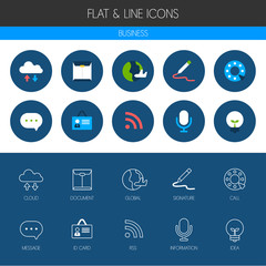 Business Flat Icon Set