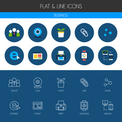Business Flat Icon Set