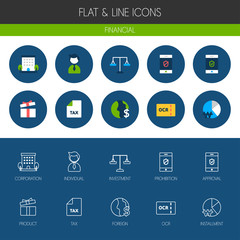 Banking Flat Icon Set