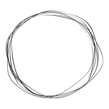 recommend clip art: graphic design editable for your design, hand drawn circle in black brushstroke style isolated on white background. vector illustration. 