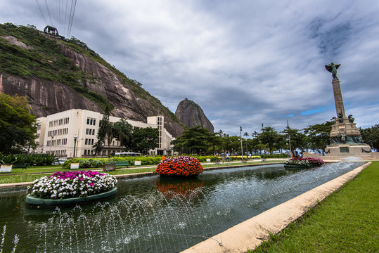Renovated General Tiburcio Square With the Sugarloaf Mountain in the Horizon, Rio de Janeiro, Brazil
