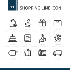 Shopping Line Icon Set