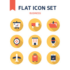 Business Flat Icon Set