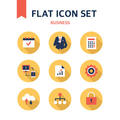 Business Flat Icon Set