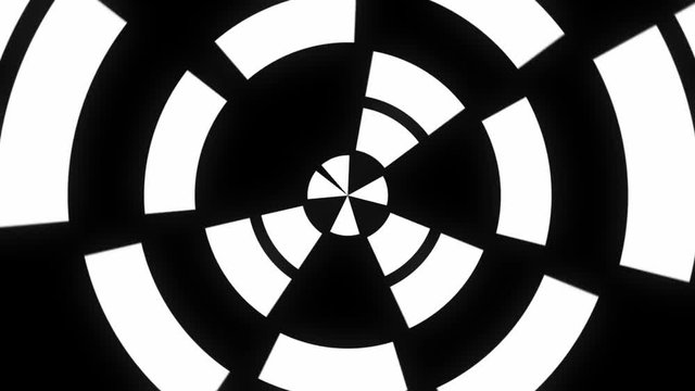 Tunnel White Rotating Shape