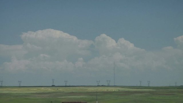 Distant Thunderstorms Below Horizon in High Plains