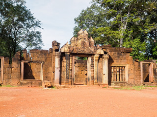 The front gate of  Banteay  Srei  Hindu Temple in Siem Reap, Cambodia