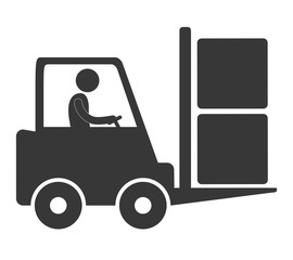 package delivery and logistics related pictogram icon image vector illustration design 