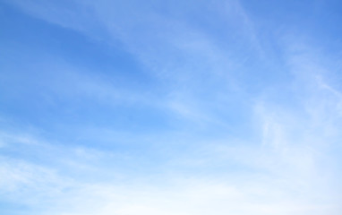 Blue sky white clouds Abstract nature