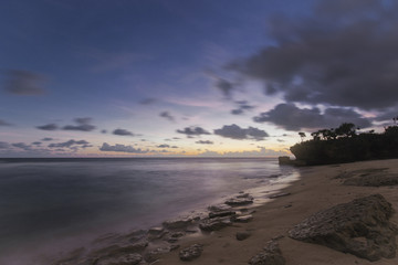 Lonely beach in Evening