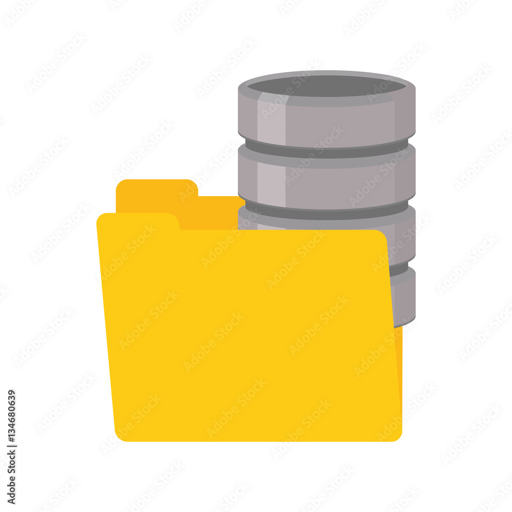 Poster folder data server computer vector illustration eps 10