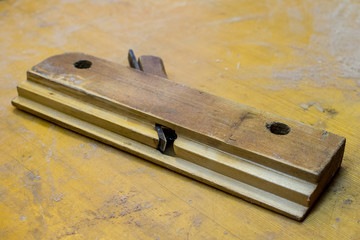 Old primitive tool for wood working