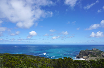 Fototapeta na wymiar beautiful landscape of the coast at Capepoint in Cape town