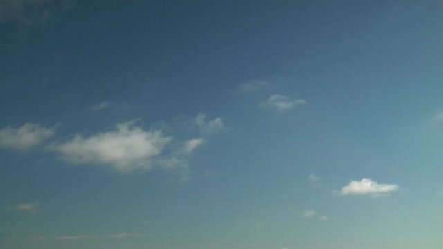Ragged Small Cumulus in Blue Summer Sky