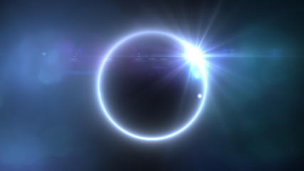 beautiful solar ring lens flare effect is simple to use add on background