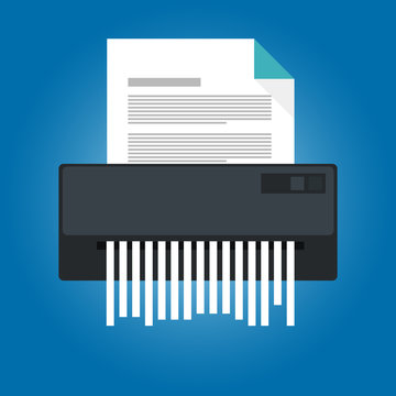 Paper Shredder Icon Document Business Office Information Protection