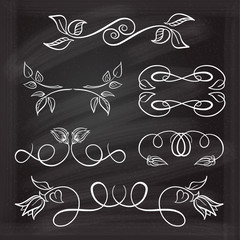 Vector calligraphic design elements.