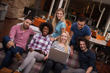 Multiethnic startup business team on meeting