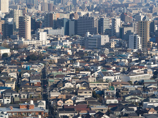 展望台から見た東京の街並み