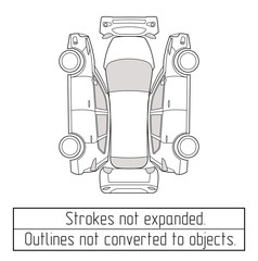 car suv drawing outlines not converted to objects - 134684668