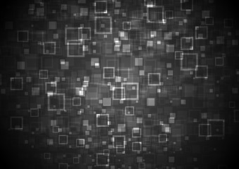 Black abstract tech geometric background