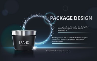 Poster for the promotion of cosmetic moisturizing premium product