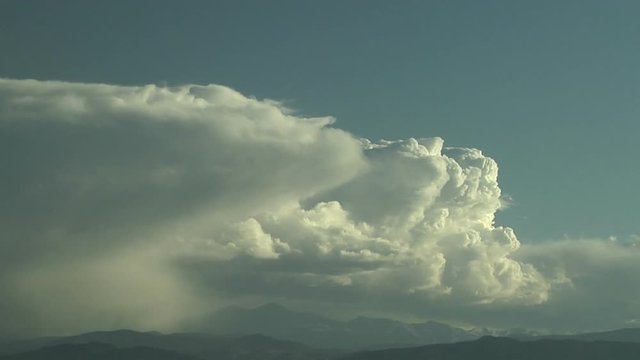 Evening Thunderstorms over Rocky Mountains