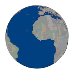 Sierra Leone on political globe