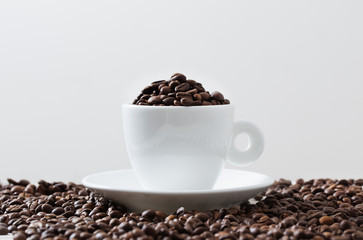 coffee beans on a white background