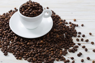 coffee beans on a white background