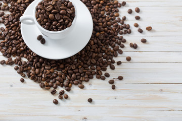 coffee beans on a white background
