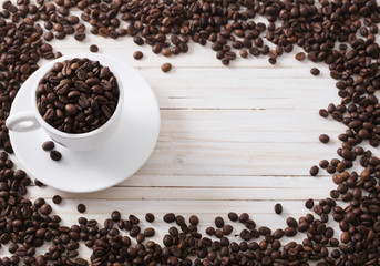 coffee beans on a white background