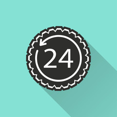 24 hour service - vector icon.