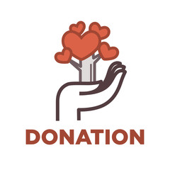 Donation and volunteer work icon