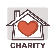 Donation and volunteer work icon