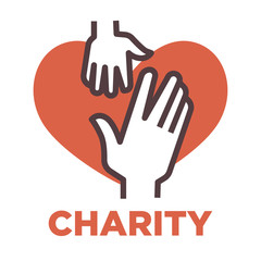 Donation and volunteer work icon