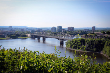 Ottawa river views and Alexandra Bridge, Ottawa, Canada