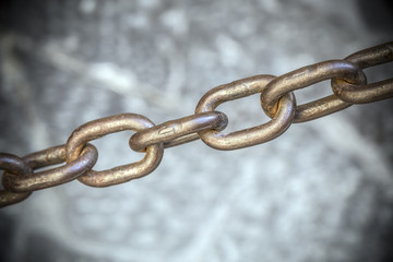 Close-up of a rusty chain