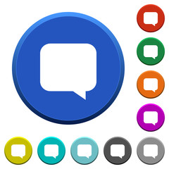 Message bubble beveled buttons