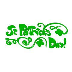 Saint Patrick's day floral lettering