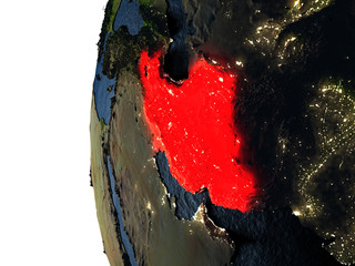 Sunset over Iran from space © harvepino
