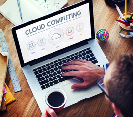 Cloud Computing Data Digital Storage Graphic Concept