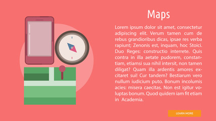 Maps Conceptual Banner