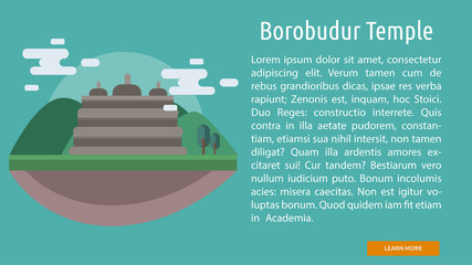 Borobudur Temple Conceptual Banner