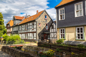 Naklejka na ściany i meble Historical street in Goslar, Germany